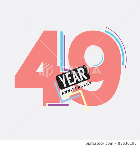 49th Years Anniversary Logo Birthday Celebration Abstract Design Vector Illustration. 85636195