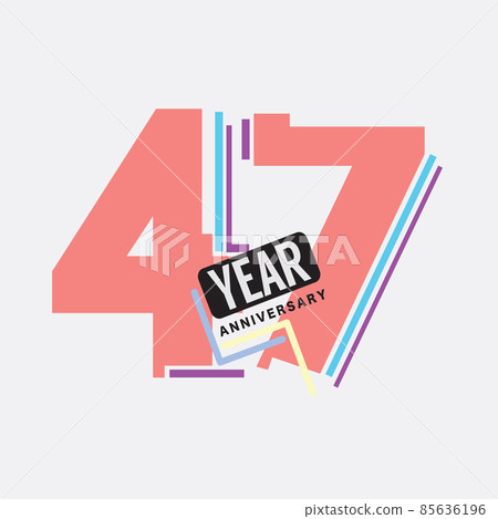 47th Years Anniversary Logo Birthday Celebration Abstract Design Vector Illustration. 47th Years Anniversary Logo Birthday Celebration Abstract Design Vector Illustration. 85636196