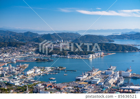《Nagasaki Prefecture》 View of Sasebo cityscape and Yubaridake observatory 85636521