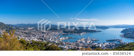《Nagasaki Prefecture》 View of Sasebo cityscape and Yubaridake observatory 《Nagasaki Prefecture》 View of Sasebo cityscape and Yubaridake observatory 85636524