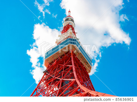 從東京塔的底部和藍天 85636901