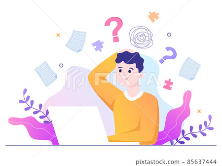 Problem and Solution in Business Solving to Look Ideas with the Concept of Teamwork Can use for Web Banner or Background Flat Illustration 85637444