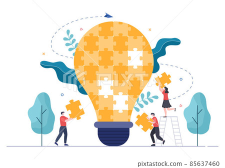 Problem and Solution in Business Solving to Look Ideas with the Concept of Teamwork Can use for Web Banner or Background Flat Illustration Problem and Solution in Business Solving to Look Ideas with the Concept of Teamwork Can use for Web Banner or Background Flat Illustration 85637460