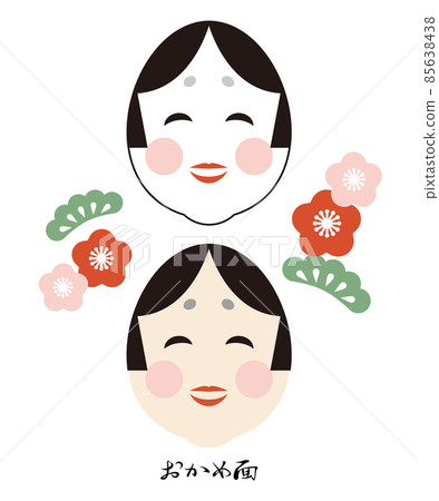 Illustration material of Okame side Vector mumps Illustration material of Okame side Vector mumps 85638438