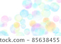 Polka dot pattern drawn in watercolor (rainbow color) 85638455