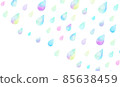 Drops in watercolor (rainbow-colored drops) Polka dots 85638459