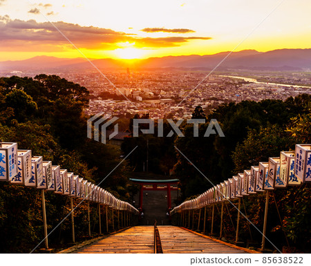 Evening view of Kora Taisha Shrine in Kurume City, Fukuoka Prefecture Evening view of Kora Taisha Shrine in Kurume City, Fukuoka Prefecture 85638522