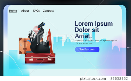 ostrich looking trough binoculars bird sitting on suitcases traveling vacation concept horizontal ostrich looking trough binoculars bird sitting on suitcases traveling vacation concept horizontal 85638562
