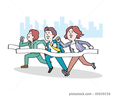 Image illustration of a running business person. Image illustration of a running business person. 85639158