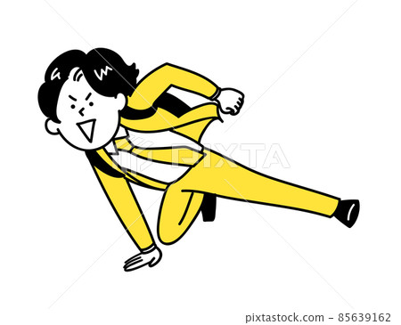 Image illustration of a running business person Image illustration of a running business person 85639162
