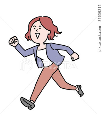 Image illustration of a running business person Image illustration of a running business person 85639215