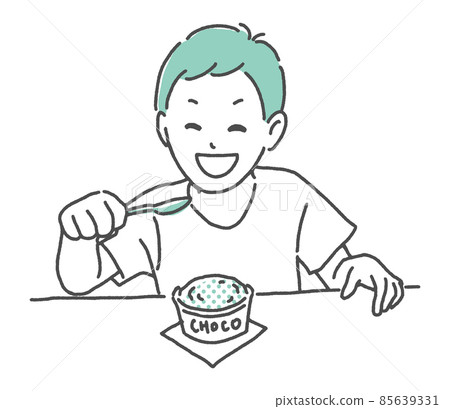 Children eating ice cream Children eating ice cream 85639331