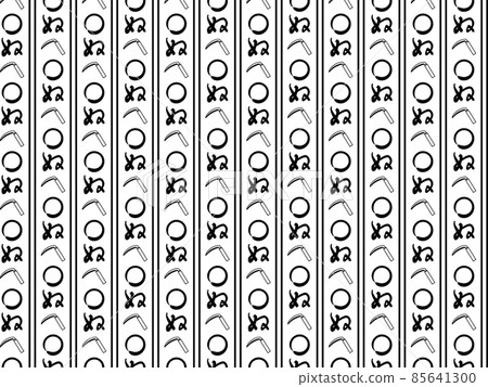 無縫日本圖案背景的 Kamawanu 圖案矢量插圖 85641300