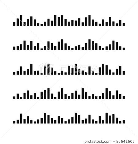 Voice Messages Set on White Background. Vector Voice Messages Set on White Background. Vector 85641605