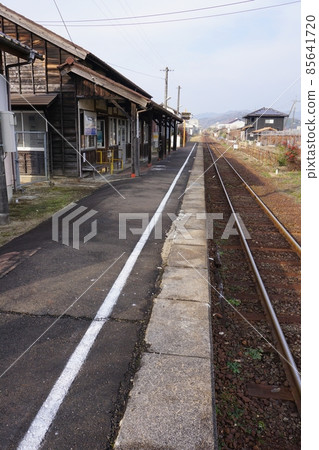 Kishin Line Mimasaka Chiyo Station Station Building (Recommended Industrial Heritage): Scenery from the platform Kishin Line Mimasaka Chiyo Station Station Building (Recommended Industrial Heritage): Scenery from the platform 85641720