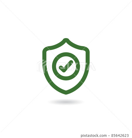 Shield Done icon vector image. Stock Vector illustration isolated on white background. Shield Done icon vector image. Stock Vector illustration isolated on white background. 85642623