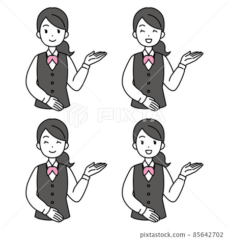 A woman in uniform who guides with a smile A woman in uniform who guides with a smile 85642702