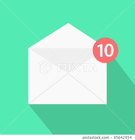 White envelope letter with shadow, concept of incoming email message, mail delivery service White envelope letter with shadow, concept of incoming email message, mail delivery service 85642954