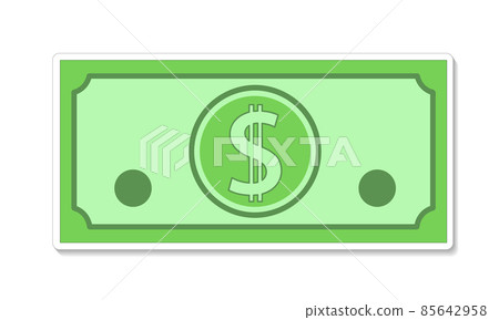 color image cartoon set bills with currency dollar symbol vector illustration color image cartoon set bills with currency dollar symbol vector illustration 85642958