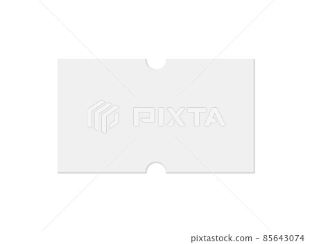 Self-adhesive paper price tag. Blank price label. White sticker to indicate the expiration date. Vector illustration isolated on white background 85643074