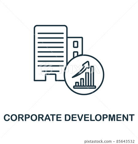 Corporate Development icon. Line element from corporate development collection. Linear Corporate Development icon sign for web design, infographics and more. 85643532