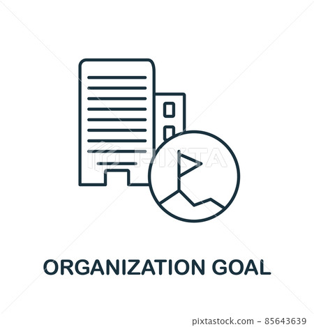 Organization Goal icon. Line element from corporate development collection. Linear Organization Goal icon sign for web design, infographics and more. 85643639
