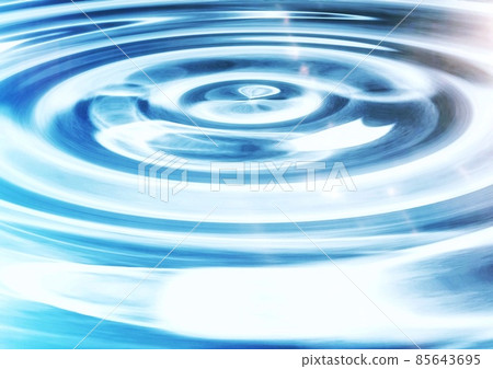 Illustration of ripples spreading on the surface of the water 85643695