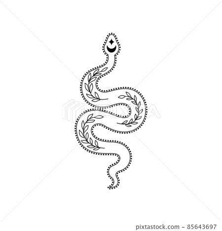 Mystic snake in doodle style 85643697