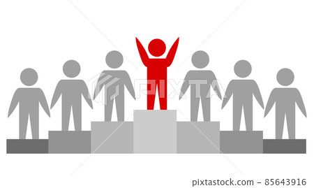 teamwork and leadership icon on white, stock vector illustration teamwork and leadership icon on white, stock vector illustration 85643916