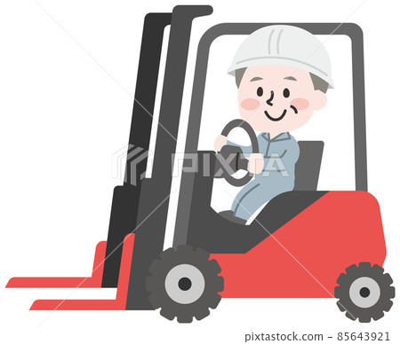 駕駛叉車的老人 駕駛叉車的老人 85643921