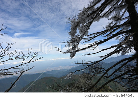 有美麗的霧凇和霧凇的石鎚山(愛媛縣) 有美麗的霧凇和霧凇的石鎚山(愛媛縣) 85644543