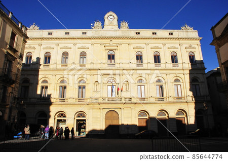 Italy, Sicily, Caltagirone, Town Hall Square, City Hall 85644774