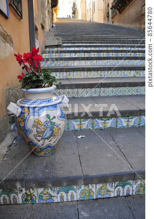 Italy, Sicily, Caltagirone, Santa Maria del Monte Grand Staircase "Scala" 85644780