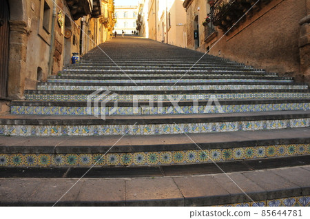 Italy, Sicily, Caltagirone, Santa Maria del Monte Grand Staircase "Scala" 85644781