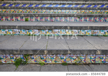 Italy, Sicily, Caltagirone, Santa Maria del Monte Grand Staircase "Scala" 85644789