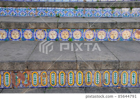 Italy, Sicily, Caltagirone, Santa Maria del Monte Grand Staircase "Scala" 85644791