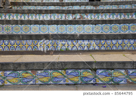 Italy, Sicily, Caltagirone, Santa Maria del Monte Grand Staircase "Scala" 85644795