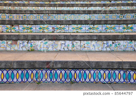 Italy, Sicily, Caltagirone, Santa Maria del Monte Grand Staircase "Scala" 85644797
