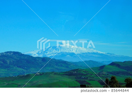 Italy, Sicily, near Enna, Mount Etna Italy, Sicily, near Enna, Mount Etna 85644844