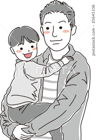 Daddy holding a little boy 85645336