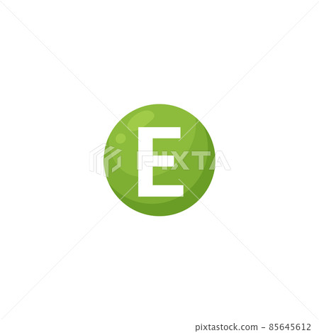 Vitamin E capsule icon for healthcare and drug pharmacy design, flat vector illustration isolated on white background. Vitamin E capsule icon for healthcare and drug pharmacy design, flat vector illustration isolated on white background. 85645612