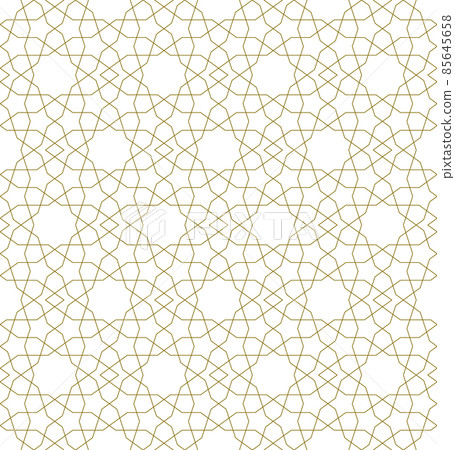 Seamless arabic geometric ornament in brown color. Seamless arabic geometric ornament in brown color. 85645658