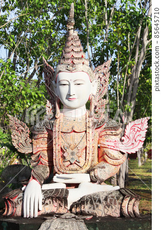 Old stone statue of Buddha, Bodhi Tataung, Monywa, Myanmar (Burma) 85645710