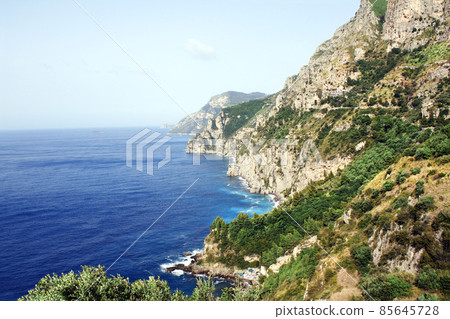 Aerial view of Amalfi coast and Mediterranean sea, Italy Aerial view of Amalfi coast and Mediterranean sea, Italy 85645728