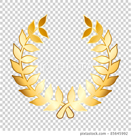 Vector Golden Laurel on transparent background Vector Golden Laurel on transparent background 85645992