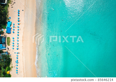 Aerial view of Kata and Kata Noi beach in Phuket province, in Thailand Aerial view of Kata and Kata Noi beach in Phuket province, in Thailand 85646214