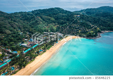 Aerial view of Kata and Kata Noi beach in Phuket province, in Thailand 85646225