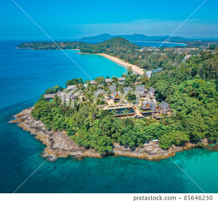Aerial view of Laem Singh beach in Phuket, Thailand Aerial view of Laem Singh beach in Phuket, Thailand 85646230