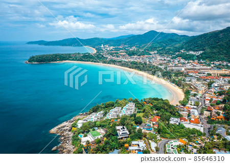 Aerial view of Kata and Kata Noi beach in Phuket province, in Thailand Aerial view of Kata and Kata Noi beach in Phuket province, in Thailand 85646310