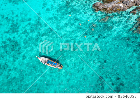 Aerial view of Koh Khai Nuai, the cat island in Phuket, Thailand Aerial view of Koh Khai Nuai, the cat island in Phuket, Thailand 85646355